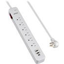 Watson 6-Outlet Surge Protector with USB (450 Joules, White)