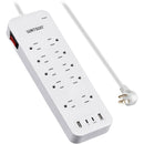 Watson 10-Outlet Surge Protector with USB (2450 Joules, White)