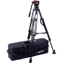 Miller Versa CXV2 Head, 75 Sprinter II 2-Stage CF Tripod, Mid-Level Spreader, Rubber Feet & Soft Case Kit