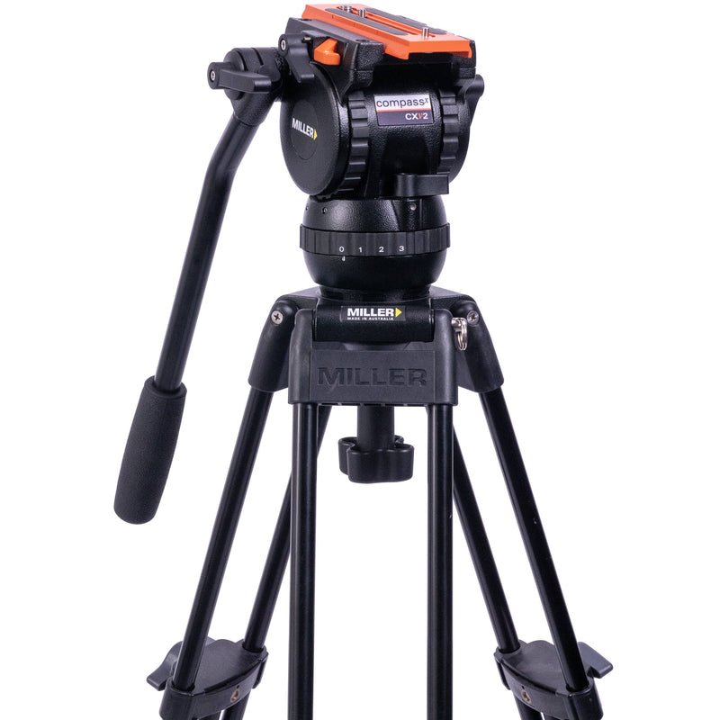 Miller Versa CXV2 Head, 1-Stage Toggle Alloy Tripod, Mid-Level Spreader, Rubber Feet & Soft Case Kit