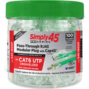 Simply45 Cat 6 Unshielded RJ45 Pass-Through Modular Plug (100-Piece Jar)