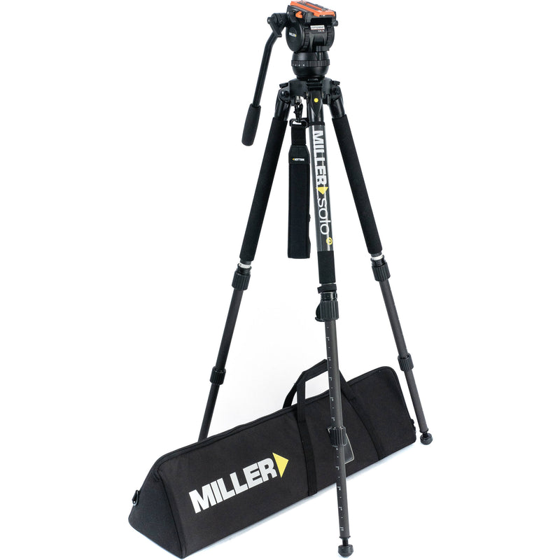 Miller Versa CXV8 Head, Solo-Q 75 2-Stage Carbon Fiber Tripod & Soft Case Kit