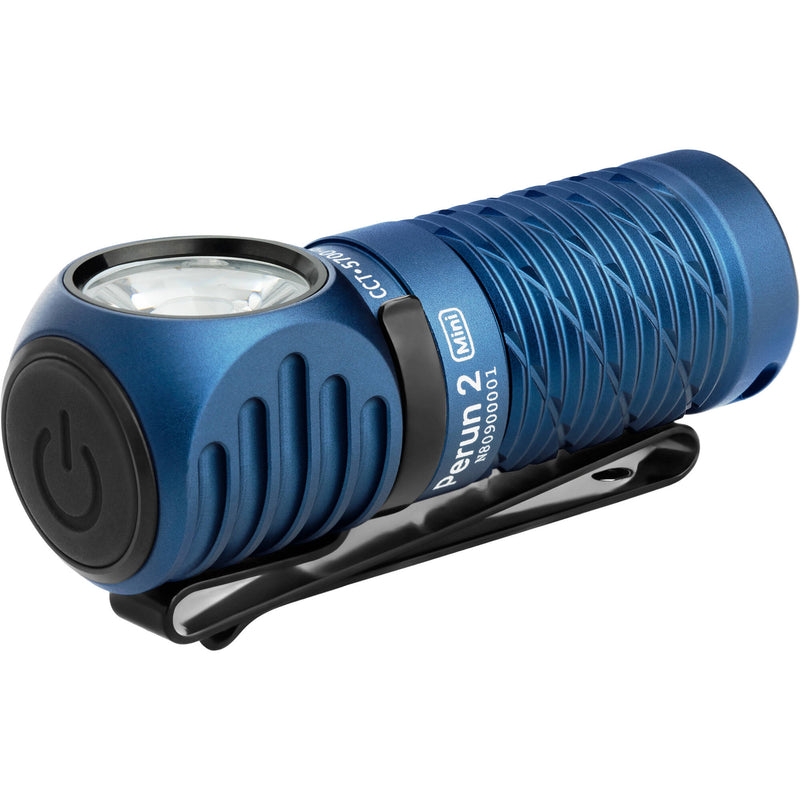 Olight Perun 2 Mini Rechargeable Flashlight Kit with Headband (Cool White, Midnight Blue)