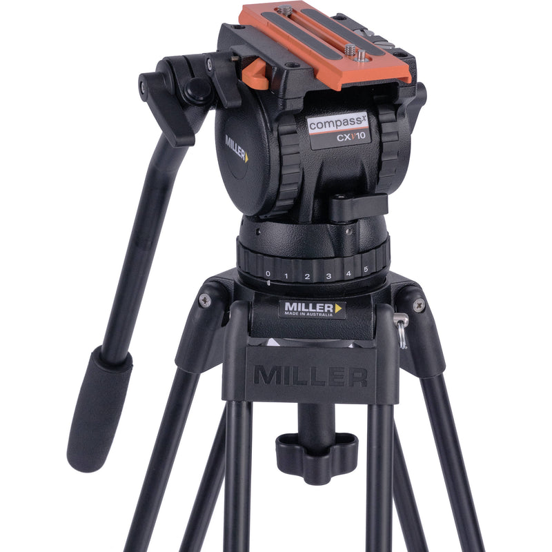 Miller Versa CXV10 Head, Toggle 2-Stage Alloy Tripod, Ground Spreader & Soft Case Kit