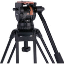 Miller Versa CXV10 Head, Sprinter II 2-Stage Aluminum Alloy Tripod, Mid-Level Spreader, Rubber Feet & Soft Case Kit