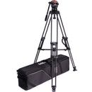 Miller Versa CXV14 Head, Sprinter II 1-Stage Alloy Tripod, Mid-Level Spreader, Rubber Feet & Soft Case Kit