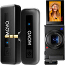 Movo Photo Mini Wireless Microphone System for 3.5mm TRS Devices (2.4 GHz)