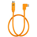 Tether Tools TetherPro USB-C to Right Angle USB-C Pigtail Cable (20", High-Visibility Orange)