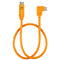 Tether Tools TetherPro USB-C to Right Angle USB-C Pigtail Cable (20", High-Visibility Orange)