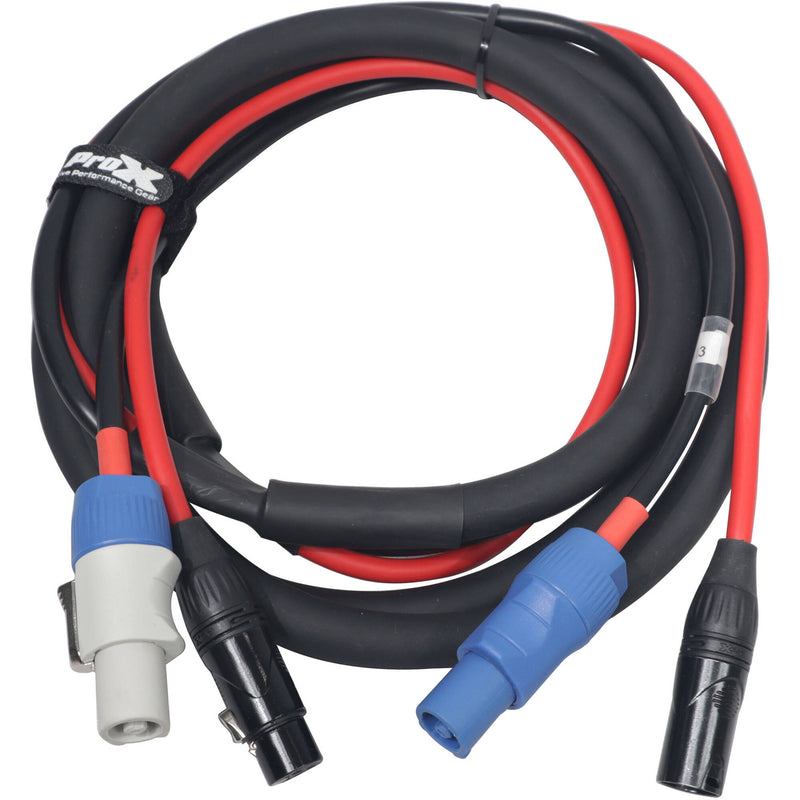 ProX Jumper PowerKon and XLR Link Cable (10')