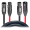 ProX Dual Powerkon to 3-Pin XLR Dual Combo Link Jumper Cable (3')