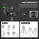 Neewer GM004 75mm Leveling Half Ball Adapter with Folding Handle for 50mm Bowl Tripod