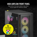 Corsair iCUE 4000D RGB Airflow Mid-Tower ATX Desktop Case (Black)