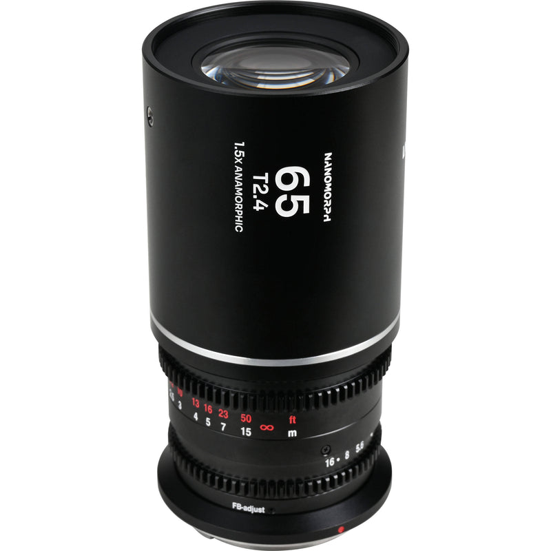 Venus Optics Laowa Nanomorph 65mm T2.4 1.5x S35 Anamorphic Lens (Canon RF, Silver Flare)