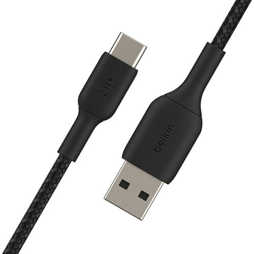 Belkin BoostCharge Braided USB-C to USB-A Cable (6.6', Black)