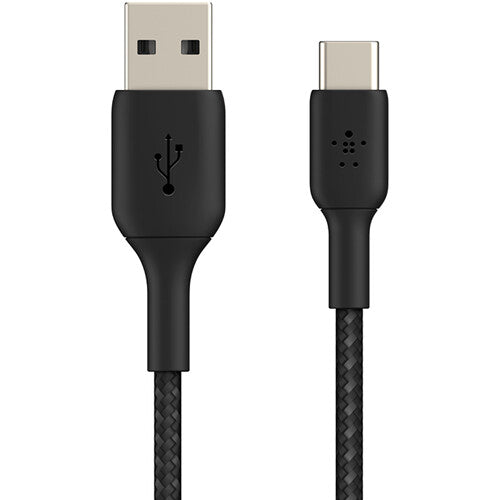 Belkin BoostCharge Braided USB-C to USB-A Cable (6.6', Black)