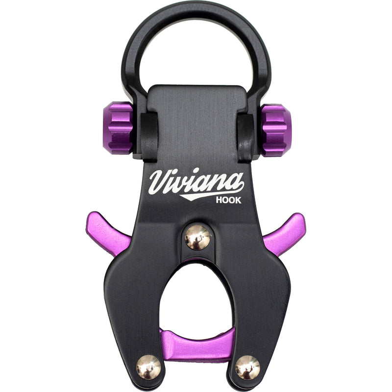 Viviana Hook Dual-Hook Carabiner with Removable Harness Ring (Purple)