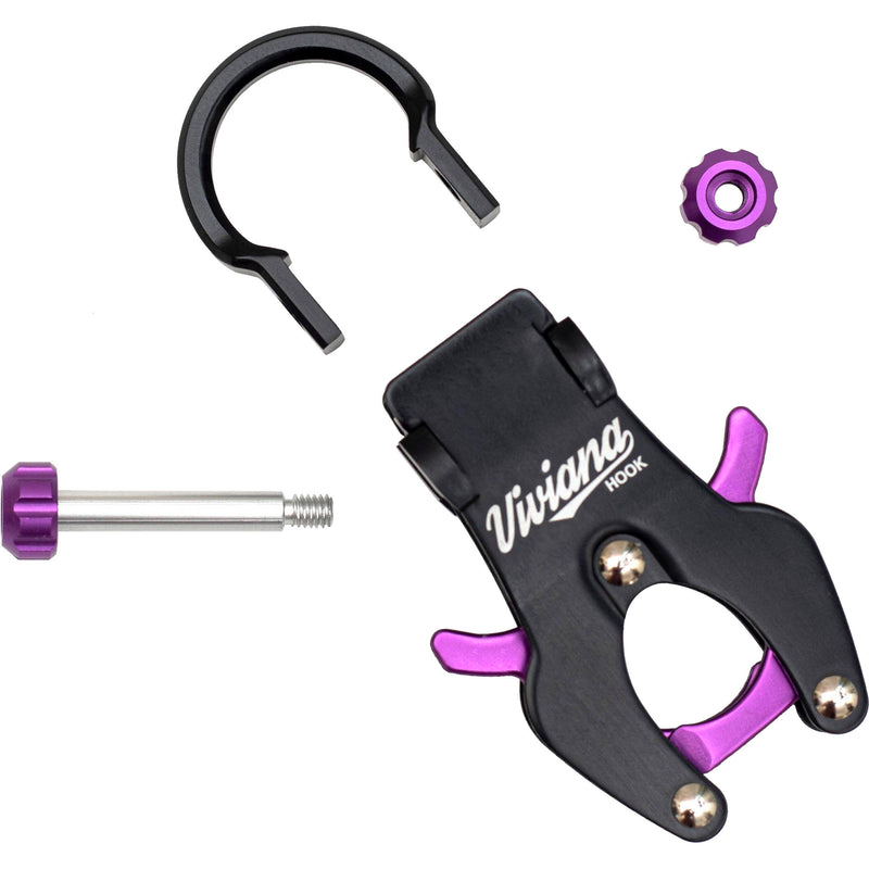 Viviana Hook Dual-Hook Carabiner with Removable Harness Ring (Purple)