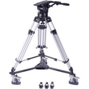 Miller SkyX 8 Fluid Head, HD 1-Stage Alloy Tripod, Mid-Level Spreader, Dolly & Rubber Feet Kit