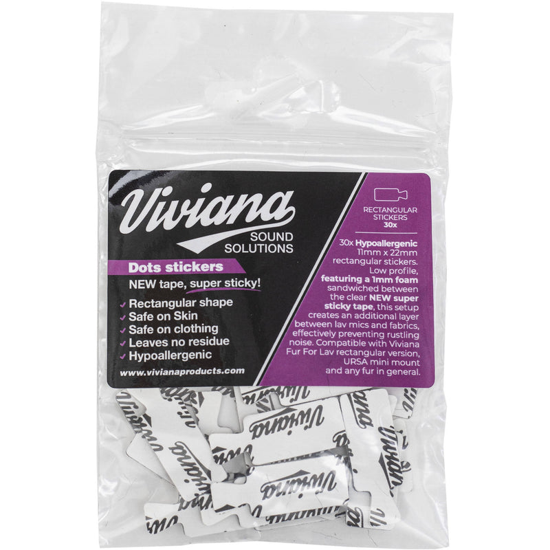 Viviana Dots Premium Soft Foam Lavalier Stickers (30-Pack, Rectangular)