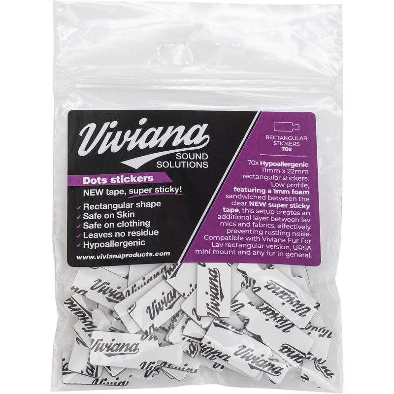 Viviana Dots Premium Soft Foam Lavalier Stickers (70-Pack, Rectangular)