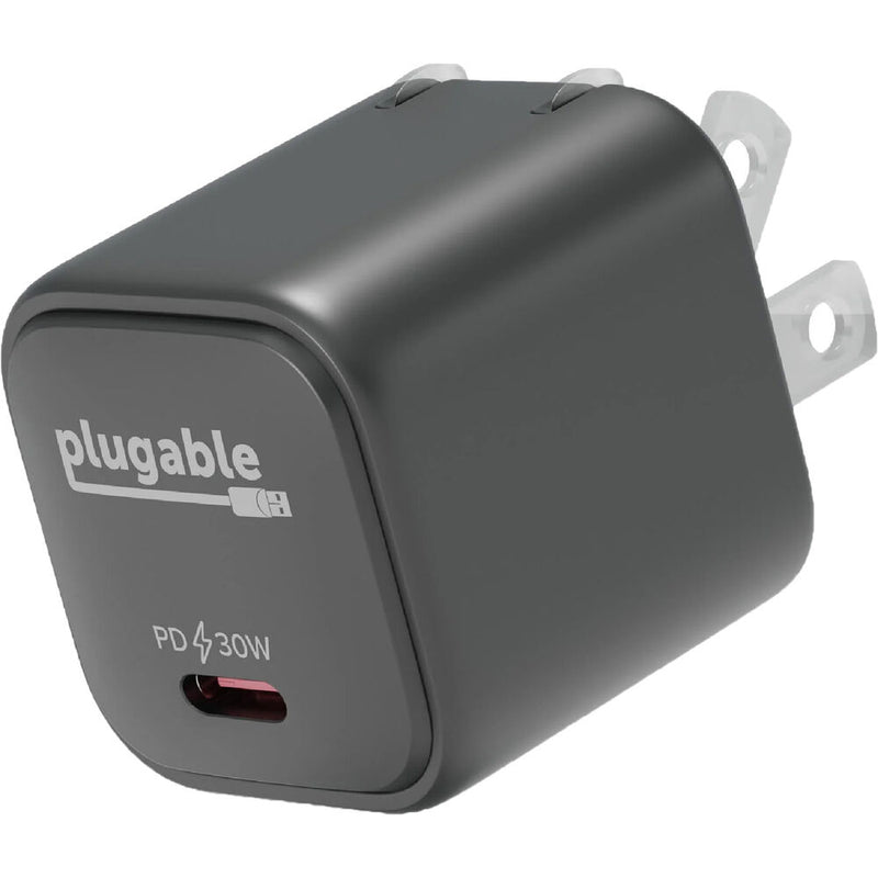 Plugable 30W GaN USB-C Wall Charger (Black, 3-Pack)