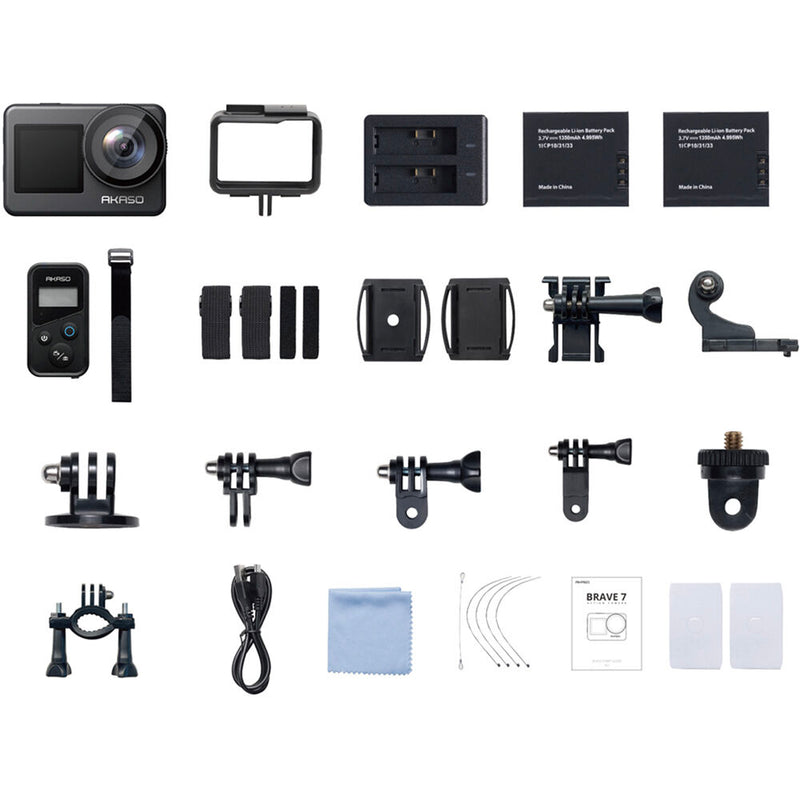 AKASO Brave 7 Action Camera with Microphone Pack