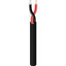 West Penn Plenum-Rated 25225B 16 AWG 2-Conductor Unshielded Cable (1000', Black)