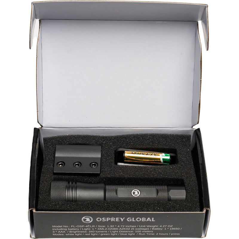 Osprey Global Multicolor Flashlight with Weapon Mount