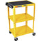 Luxor Adjustable-Height Steel Utility Cart (Yellow)