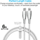 Naztech Titanium Lightning Cable (6', White)