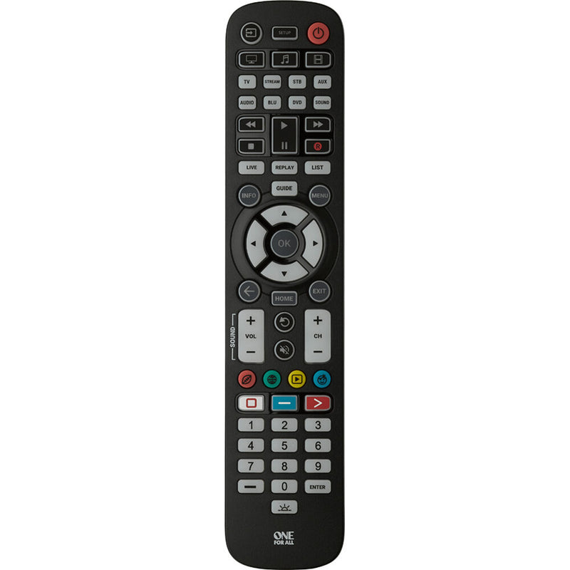 One For All URC3680 Essential 8 Antimicrobial Universal Remote Control