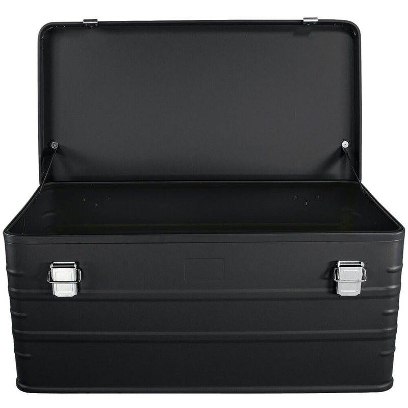 Eylar 4-Piece Large Crossover Aluminum Storage Trunk & Chest Set (Black)