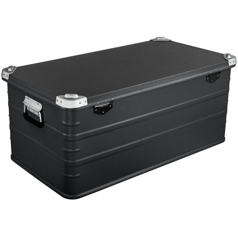 Eylar 4-Piece Large Crossover Aluminum Storage Trunk & Chest Set (Black)