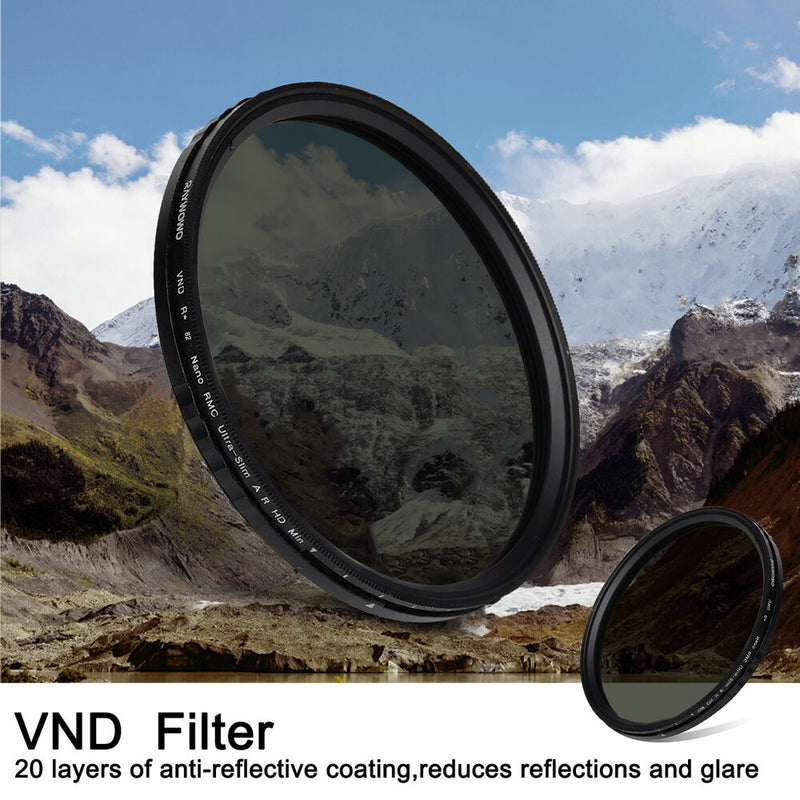 Raywowo Variable ND Filter (49mm, 1 to 8-Stop)