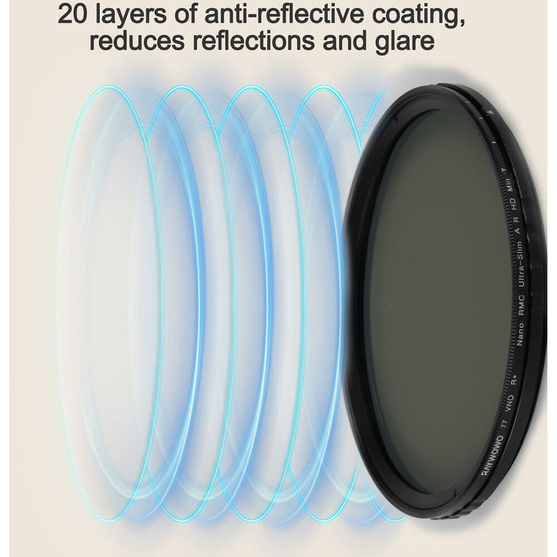 Raywowo Variable ND Filter (52mm, 1 to 8-Stop)