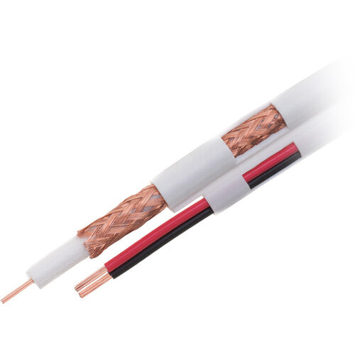 SatMaximum RG59 Coaxial Siamese Cable (500', White)