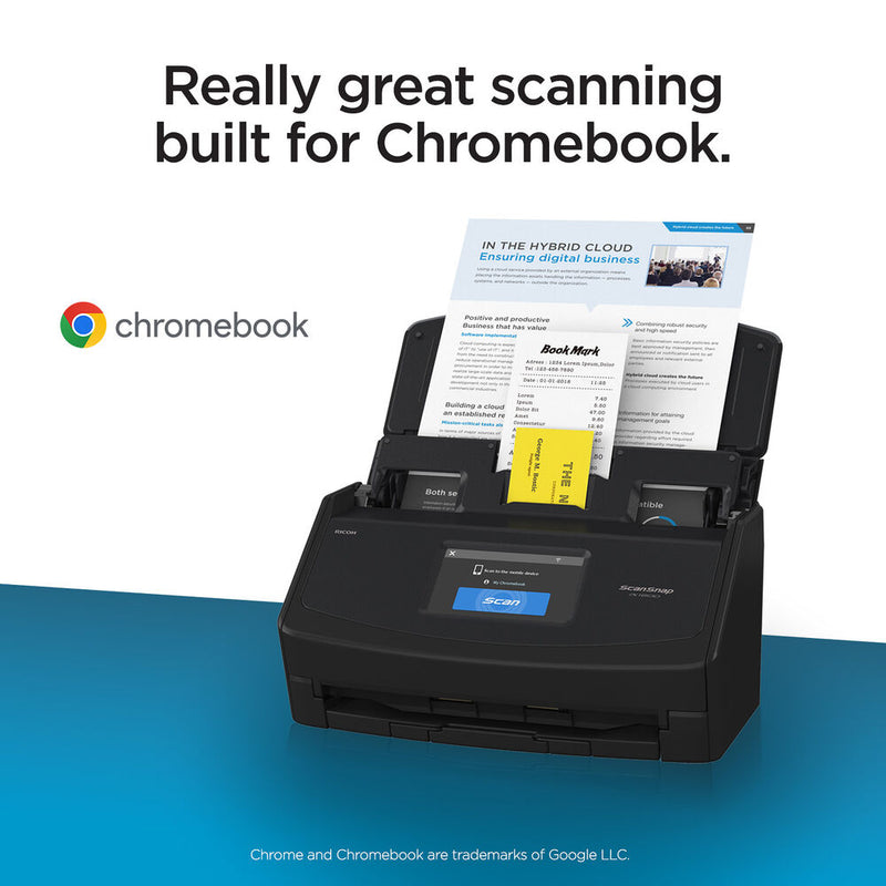 Ricoh ScanSnap iX1600 Chromebook Edition Network Personal Scanner (Black)