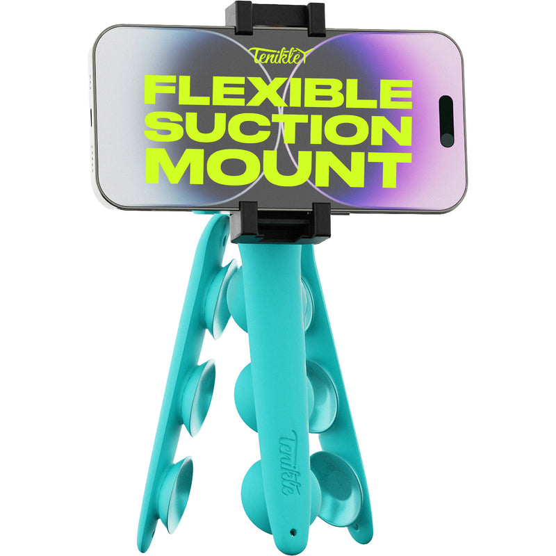 Tenikle Pro Bendable Suction Cup Tripod Mount (Teal)