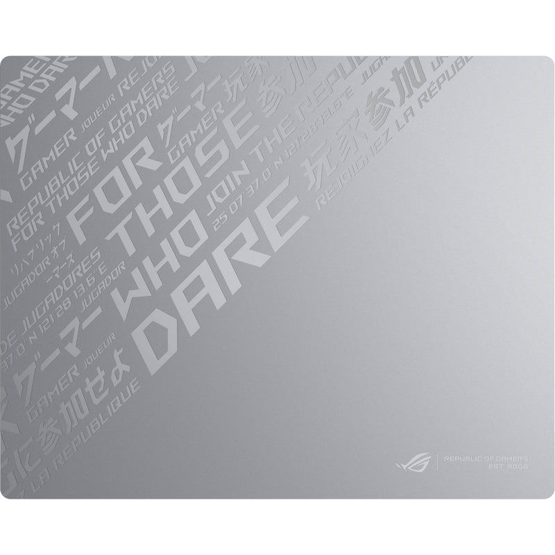 ASUS Republic of Gamers Moonstone Ace L Glass Gaming Mouse Pad (Moonlight White)