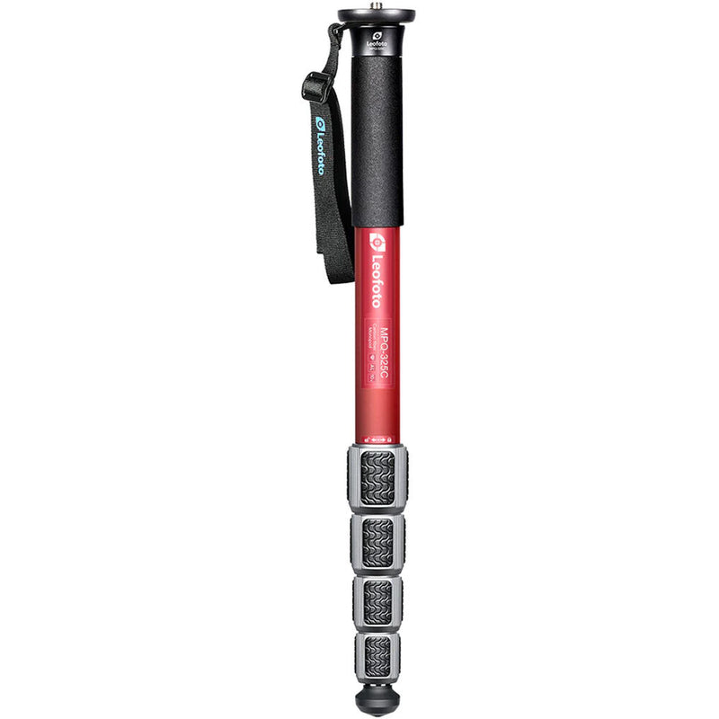 Leofoto MPQ-325C Premium Carbon Fiber Monopod with Case (Red)