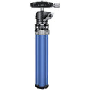 Leofoto MT-02C Mini Tabletop Travel Tripod with LH-22 Mini Ball Head (Blue)