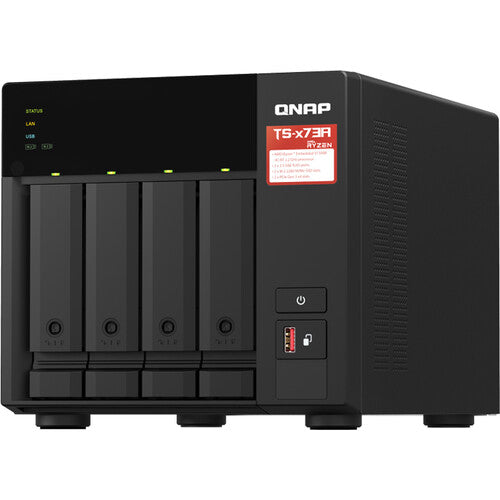 QNAP TS-473A 4-Bay NAS Enclosure with QSW-1105-5T Network Switch