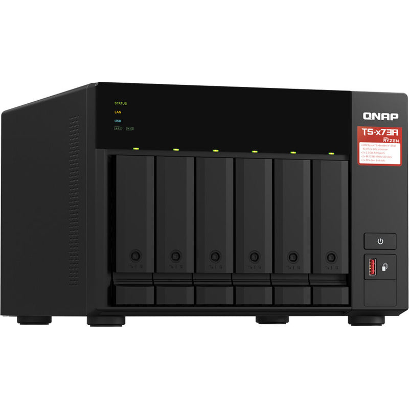 QNAP TS-673A 6-Bay NAS Enclosure with QSW-1105-5T Network Switch