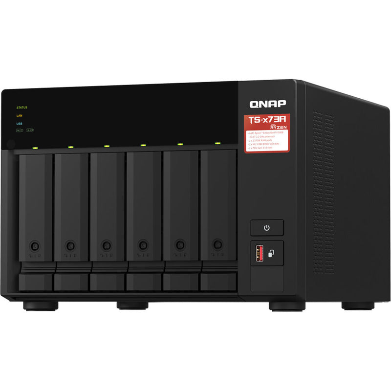 QNAP TS-673A 6-Bay NAS Enclosure with QSW-1105-5T Network Switch