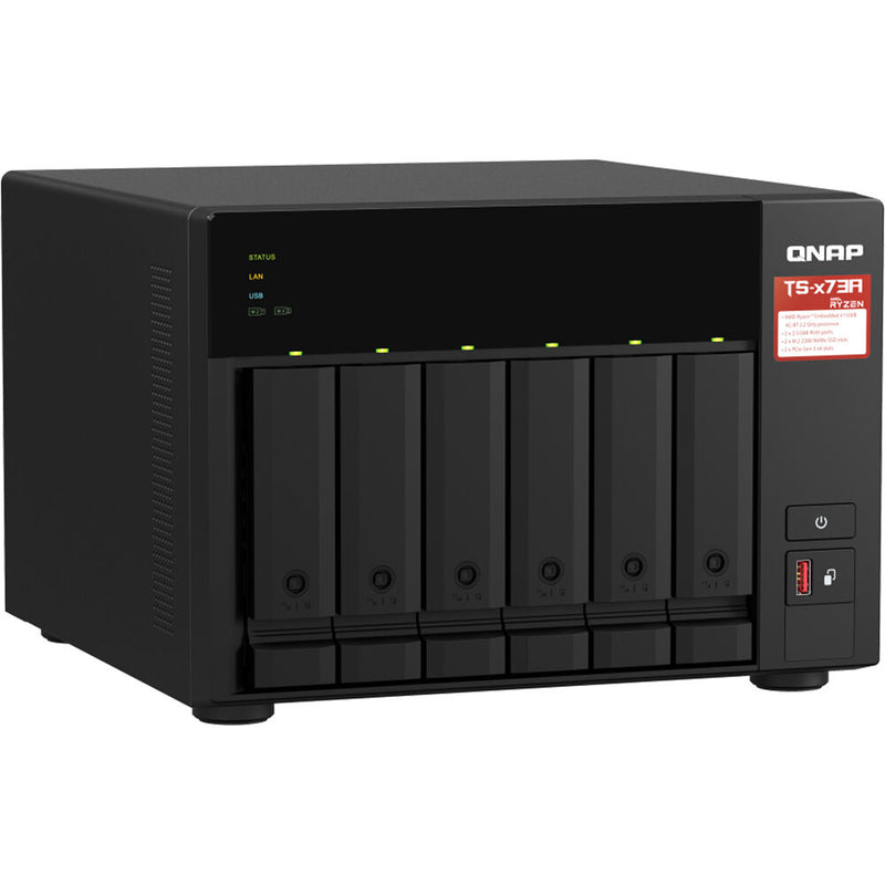 QNAP TS-673A 6-Bay NAS Enclosure with QSW-1105-5T Network Switch