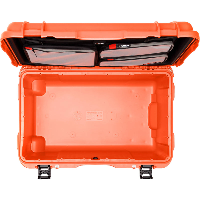 Nanuk 938 Survival Gear Wheeled Hard Case with Lid Organizer&nbsp;(Orange, 51.1L)