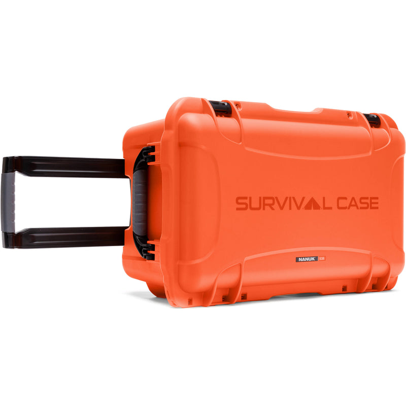 Nanuk 938 Survival Gear Wheeled Hard Case with Lid Organizer&nbsp;(Orange, 51.1L)