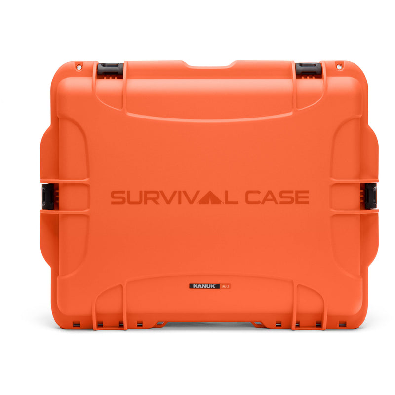 Nanuk 960 Survival Gear Wheeled Hard Case with Lid Organizer&nbsp;(Orange, 79L)