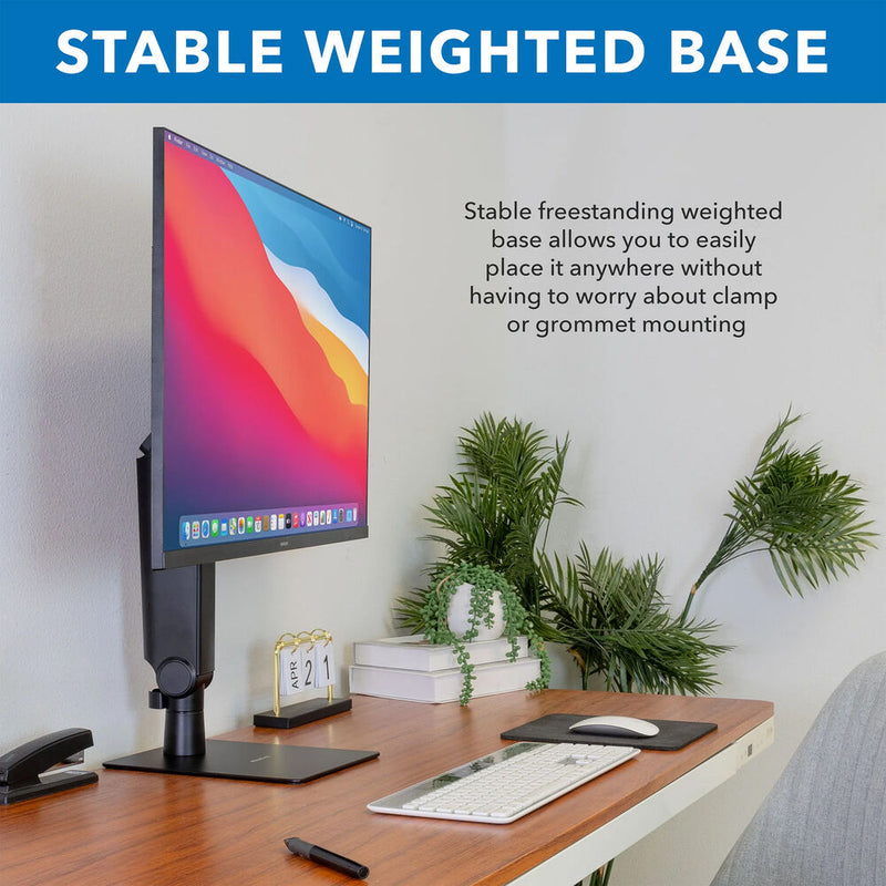 Mount-It! MI-2757 Freestanding Monitor Arm with Height Adjustment for 17 to 32" Displays